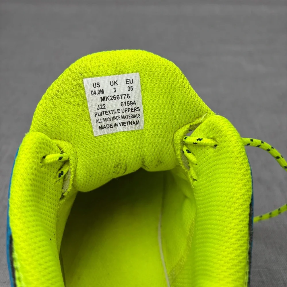 Merrell Kids Moab Speed Mid Waterproof Hiking Shoes Blue Neon Yellow Size 4